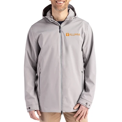 Men's Cutter & Buck  Gray Tennessee Volunteers Alumni Logo Camano Everyday Stretch Water-Resistant Full-Zip Jacket