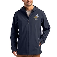 Men's Cutter & Buck  Navy ETSU Buccaneers Vault Logo Camano Everyday Stretch Water-Resistant Full-Zip Jacket