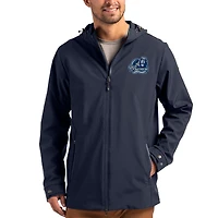 Men's Cutter & Buck  Navy Old Dominion Monarchs Primary Logo Camano Everyday Stretch Water-Resistant Full-Zip Jacket