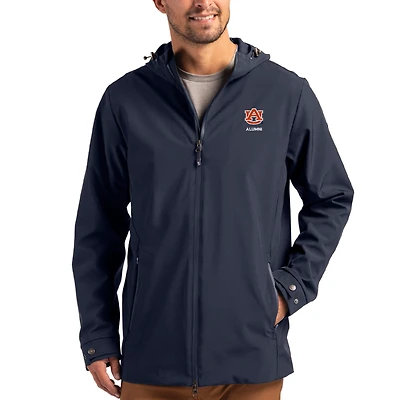 Men's Cutter & Buck  Navy Auburn Tigers Alumni Logo Camano Everyday Stretch Water-Resistant Full-Zip Jacket
