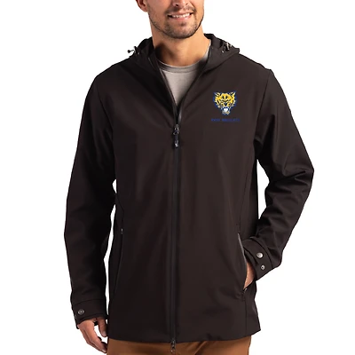 Men's Cutter & Buck Fort Valley State Wildcats Primary Logo Camano Everyday Stretch Water-Resistant Full-Zip Jacket