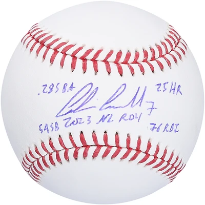 Corbin Carroll Arizona Diamondbacks Autographed Baseball with Multiple 2023 NL ROY Inscriptions - Limited Edition #1/10
