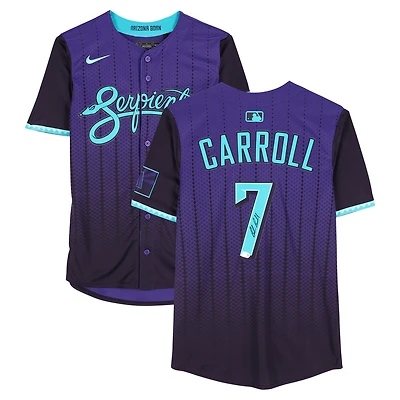 Corbin Carroll Arizona Diamondbacks Autographed Purple Nike City Connect Limited Jersey