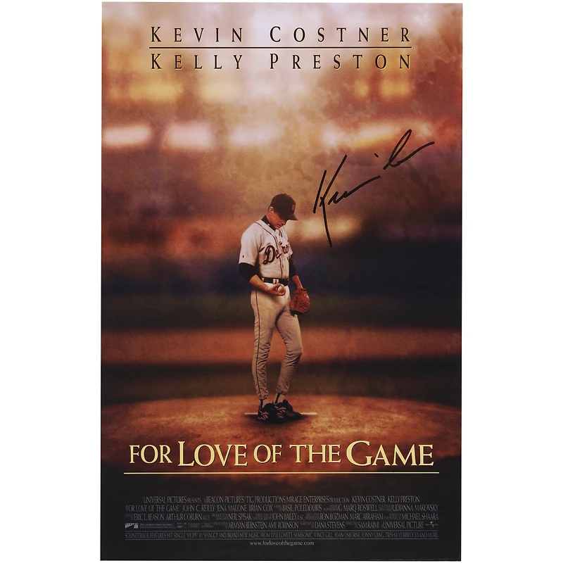 Kevin Costner For Love Of The Game Autographed 11" x 17" Movie Poster