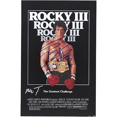 Sylvester Stallone & Mr. T Rocky III Autographed 12" x 18" Movie Poster