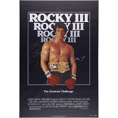 Sylvester Stallone & Mr. T Rocky III Autographed 24" x 36" Movie Poster