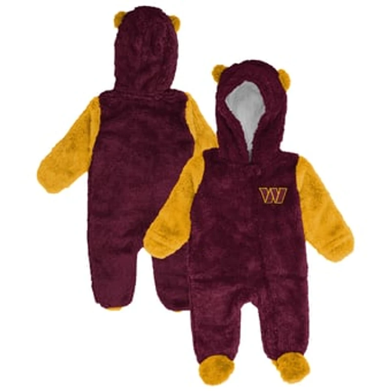 Newborn & Infant Outerstuff Burgundy Washington Commanders Stay Napping Fleece Bunting Full-Zip Sleeper