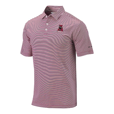 Men's Columbia Crimson Alabama Crimson Tide Vault Logo Club Invite Polo