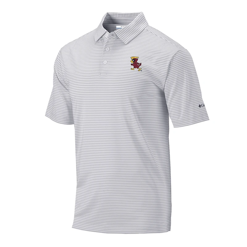 Men's Columbia Gray Iowa State Cyclones Vault Logo Club Invite Polo