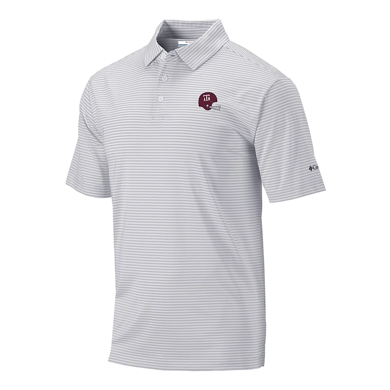 Men's Columbia Gray Texas A&M Aggies Vault Logo Club Invite Polo