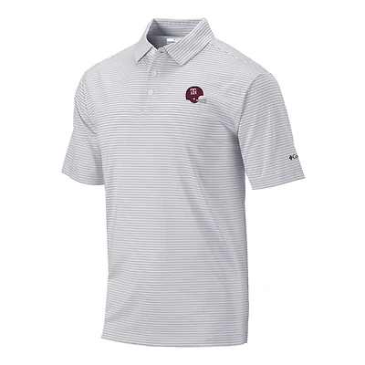 Men's Columbia Gray Texas A&M Aggies Vault Logo Club Invite Polo