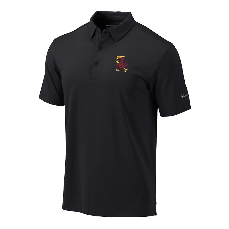 Men's Columbia Black Iowa State Cyclones Vault Omni-Wick Drive Polo