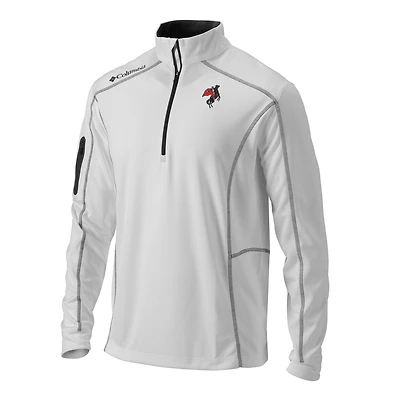 Men's Columbia White Texas Tech Red Raiders Vault Omni-Wick Shotgun Quarter-Zip Pullover