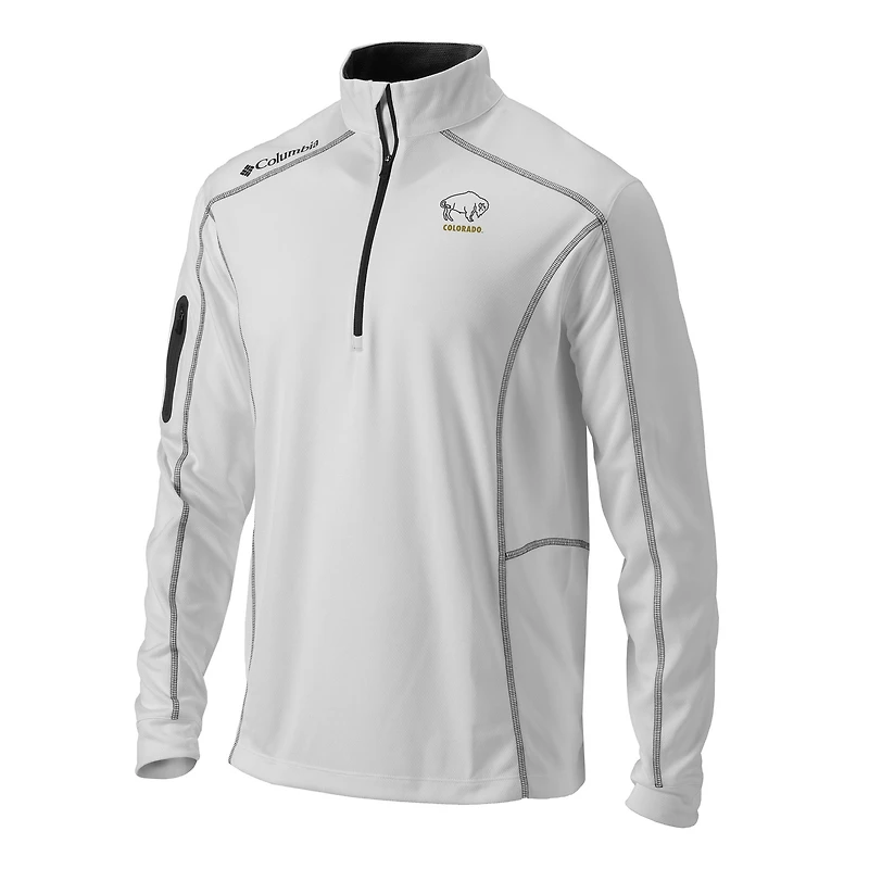 Men's Columbia White Colorado Buffaloes Vault Omni-Wick Shotgun Quarter-Zip Pullover