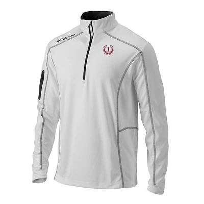 Men's Columbia White Indiana Hoosiers Vault Omni-Wick Shotgun Quarter-Zip Pullover