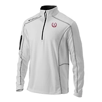 Men's Columbia White Indiana Hoosiers Vault Omni-Wick Shotgun Quarter-Zip Pullover