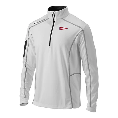 Men's Columbia White Ole Miss Rebels Vault Omni-Wick Shotgun Quarter-Zip Pullover