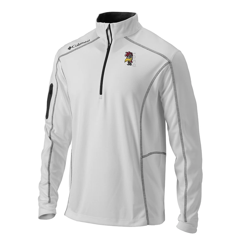 Men's Columbia White South Carolina Gamecocks Vault Omni-Wick Shotgun Quarter-Zip Pullover