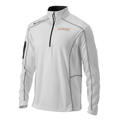 Men's Columbia White Texas Longhorns Vault Omni-Wick Shotgun Quarter-Zip Pullover