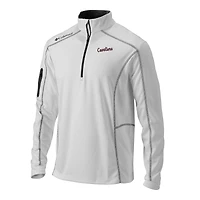 Men's Columbia White Virginia Cavaliers Vault Omni-Wick Shotgun Quarter-Zip Pullover