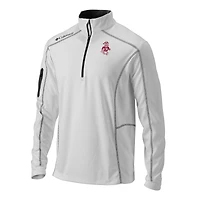 Men's Columbia White Washington State Cougars Vault Omni-Wick Shotgun Quarter-Zip Pullover