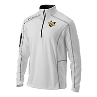 Men's Columbia White West Virginia Mountaineers Vault Omni-Wick Shotgun Quarter-Zip Pullover