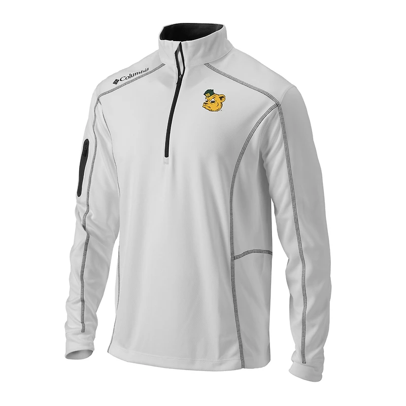 Men's Columbia White Baylor Bears Vault Omni-Wick Shotgun Quarter-Zip Pullover