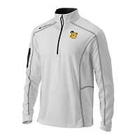 Men's Columbia White Baylor Bears Vault Omni-Wick Shotgun Quarter-Zip Pullover