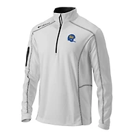 Men's Columbia White Pitt Panthers Vault Omni-Wick Shotgun Quarter-Zip Pullover
