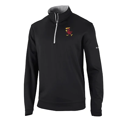 Men's Columbia Black Iowa State Cyclones Vault Logo Wickhams Hills Quarter-Zip Pullover
