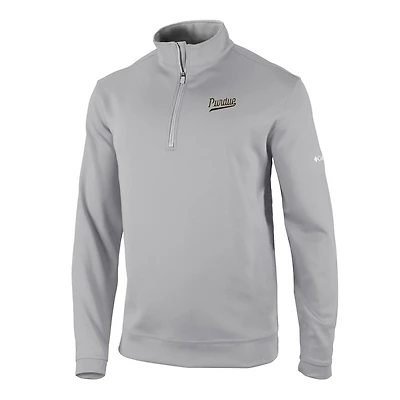 Men's Columbia Gray Purdue Boilermakers Vault Logo Wickhams Hills Quarter-Zip Pullover