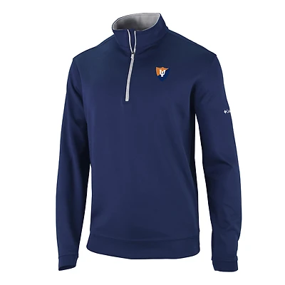 Men's Columbia Navy Illinois Fighting Illini Vault Logo Wickhams Hills Quarter-Zip Pullover