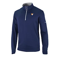 Men's Columbia Navy Illinois Fighting Illini Vault Logo Wickhams Hills Quarter-Zip Pullover
