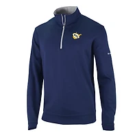 Men's Columbia Navy West Virginia Mountaineers Vault Logo Wickhams Hills Quarter-Zip Pullover