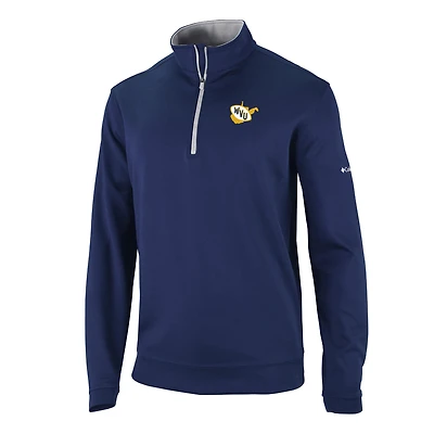 Men's Columbia Navy West Virginia Mountaineers Vault Logo Wickhams Hills Quarter-Zip Pullover