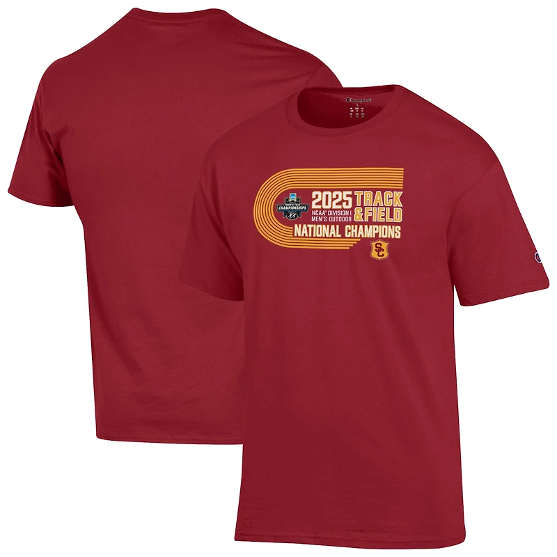 Unisex Champion  Cardinal USC Trojans 2025 NCAA Men's Outdoor Track and Field National Champions T-Shirt