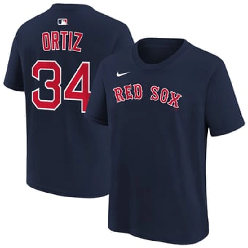 Youth Nike David Ortiz Navy Boston Red Sox Name & Number T-Shirt