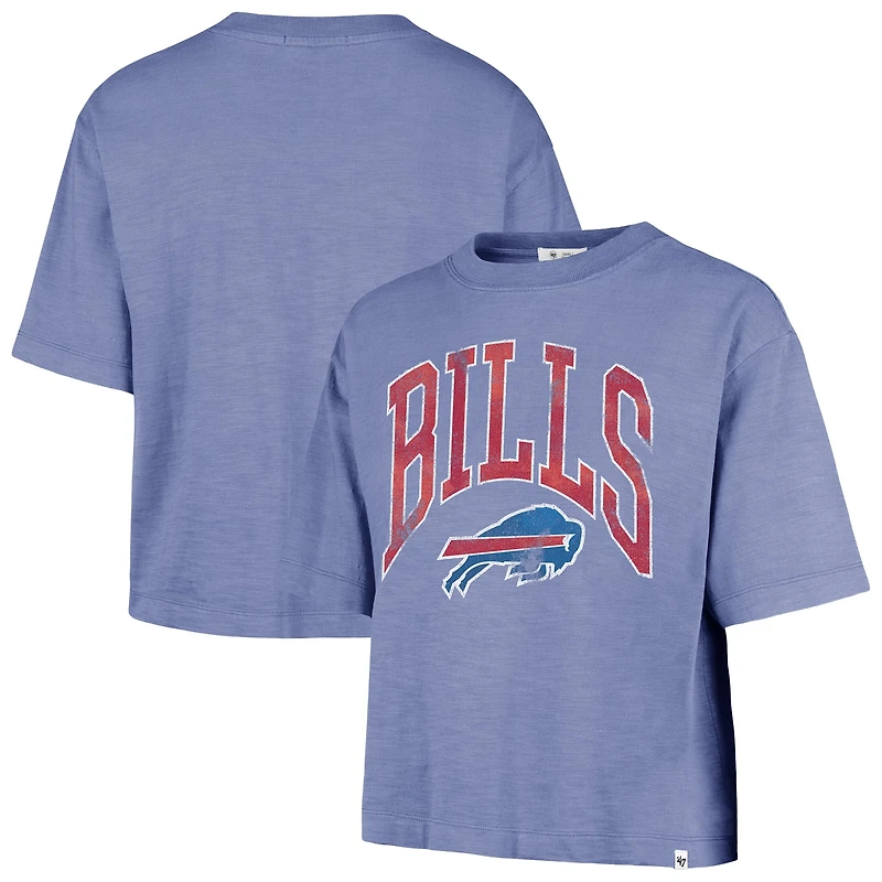 Women's '47 Royal Buffalo Bills Cropped Mindi Slub T-Shirt