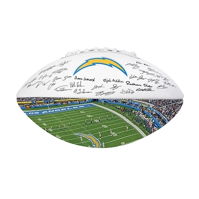 Logo Brands Los Angeles Chargers 2025 Autograph Signature Football
