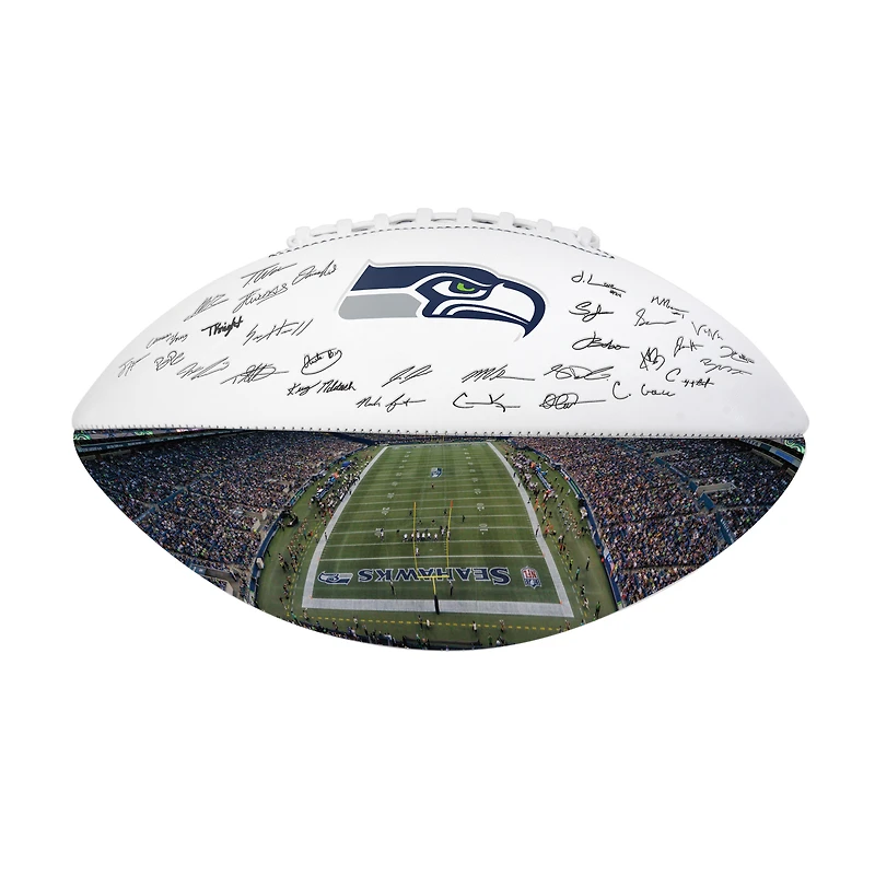 Logo Brands Seattle Seahawks 2025 Autograph Signature Football