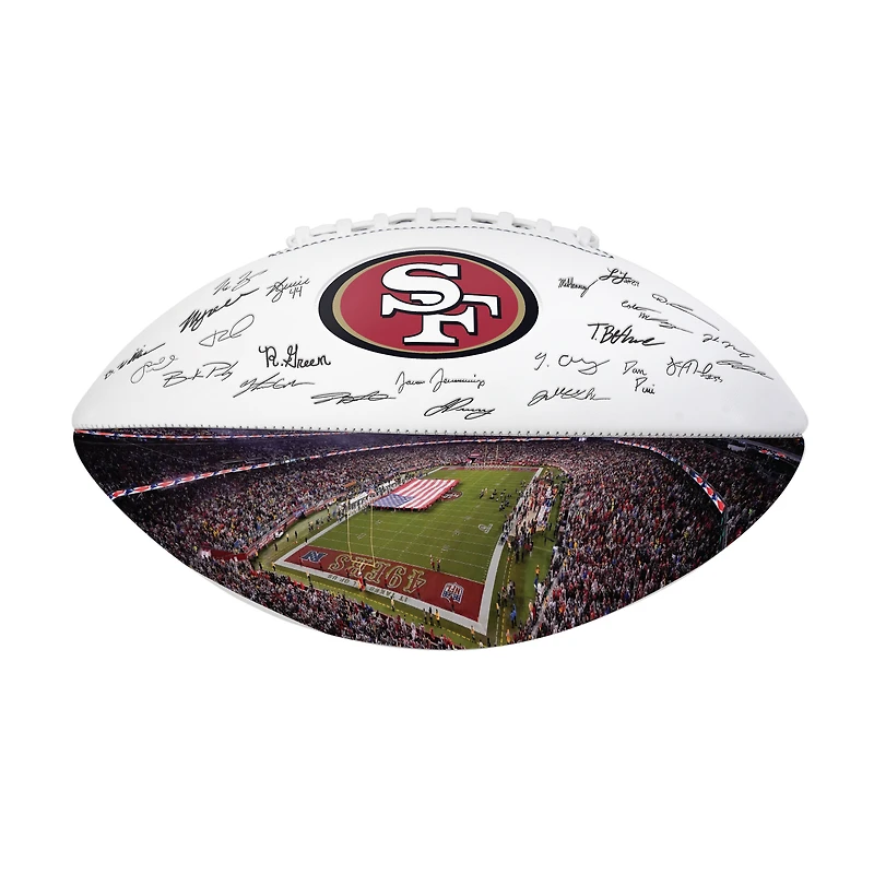 Logo Brands San Francisco 49ers 2025 Autograph Signature Football