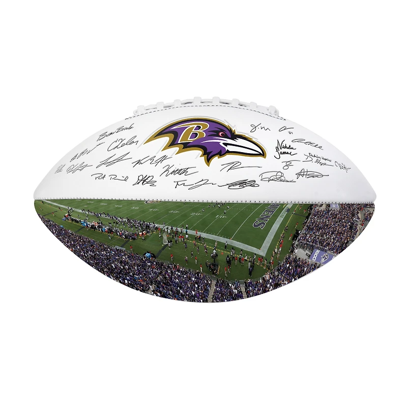Logo Brands Baltimore Ravens 2025 Autograph Signature Football