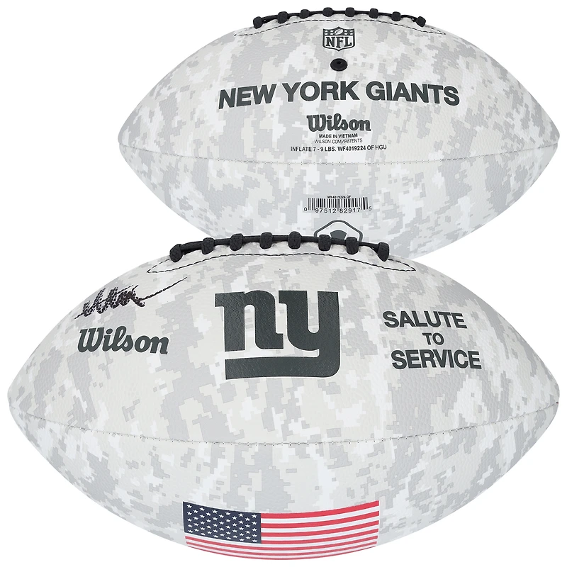Abdul Carter New York Giants Autographed Wilson 2024 Salute To Service Football