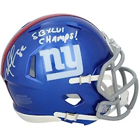 Mario Manningham New York Giants Autographed Riddell Speed Mini Helmet with "SB XLVI Champs" Inscription