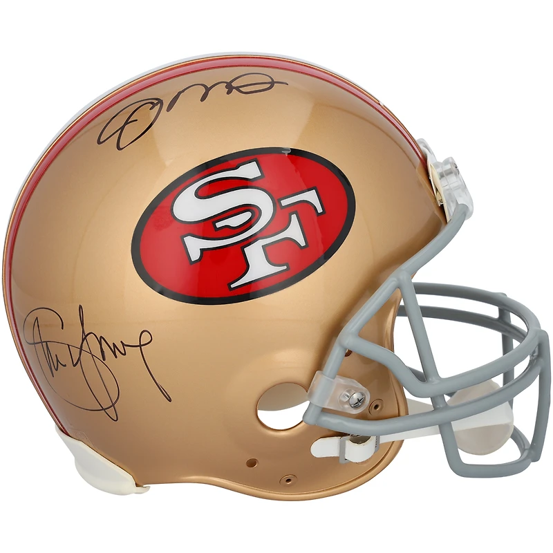 Joe Montana & Steve Young San Francisco 49ers Autographed Riddell Throwback Authentic Helmet