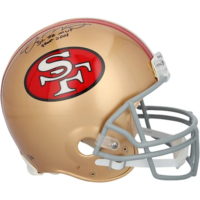 Joe Montana San Francisco 49ers Autographed Riddell Throwback Authentic Helmet with"3x SB MVP" & "HOF 2000" Inscriptions