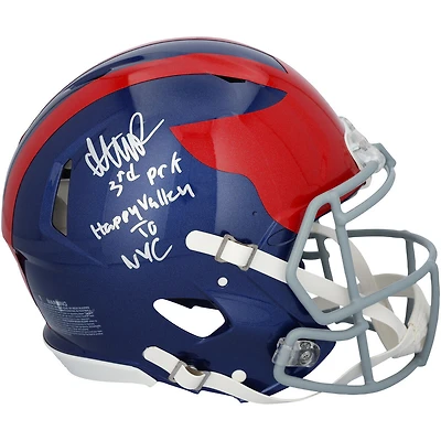 Abdul Carter New York Giants Autographed Riddell 2024 Alternate Speed Authentic Helmet with "3rd Pick" & "Happy Valley to NYC" Inscriptions - Limited Edition #1/1