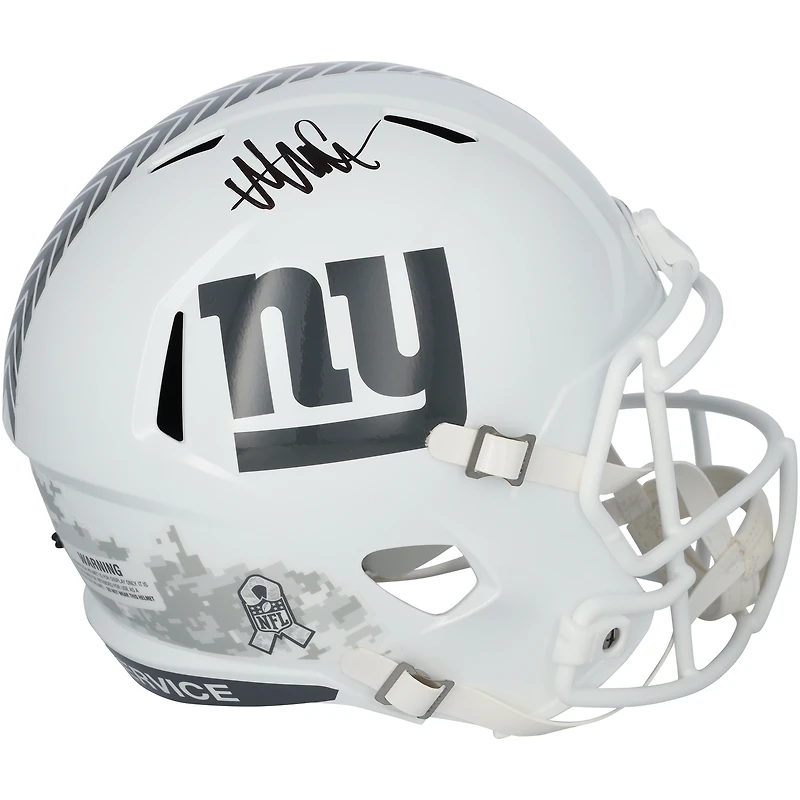 Abdul Carter New York Giants Autographed Riddell 2024 Salute To Service Speed Replica Helmet