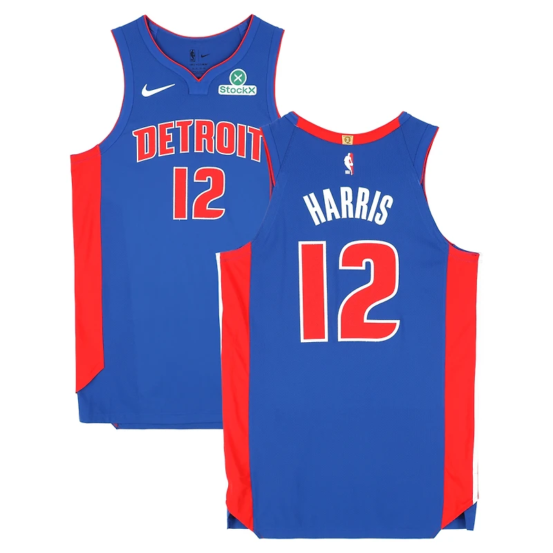 Tobias Harris Detroit Pistons Game-Used #12 Blue Nike Jersey vs. New York Knicks on April 29, 2025 - Round 1 Game 5 - Size 50+4