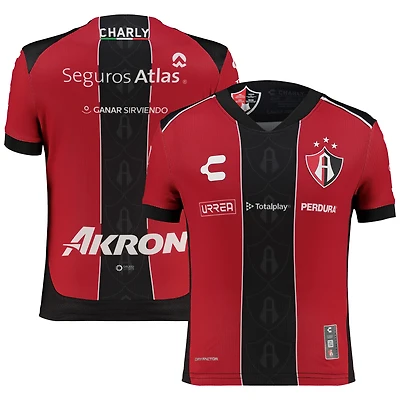 Youth Charly  Red Club Atlas 2025/26 Home Authentic Jersey